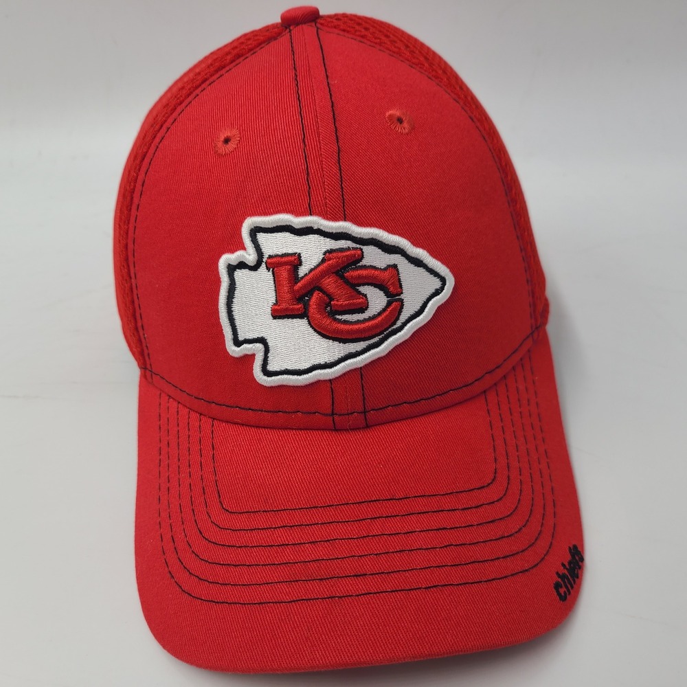 Kansas City Chiefs Hat Fitted M-L Mesh‎ New Era 39Thirty Red NFL Football Men